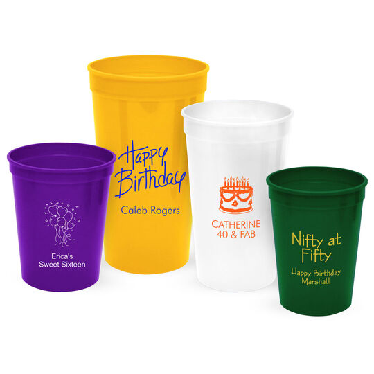 Design Your Own Birthday Stadium Cups